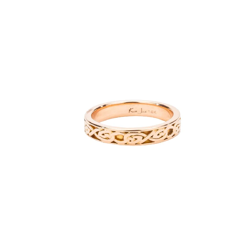 Rose Gold 'Fern' Ring - Custom Order