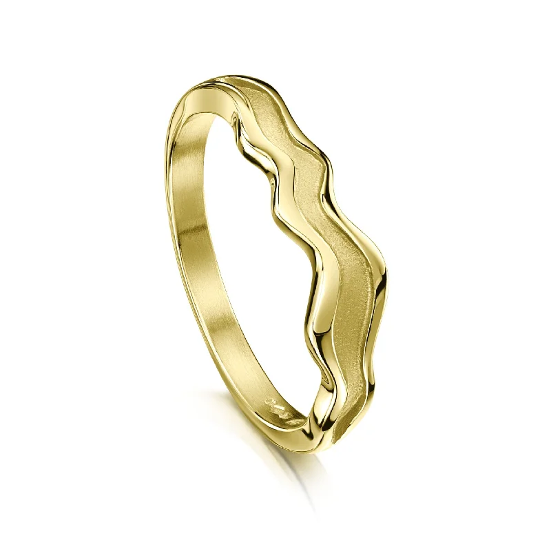 River Ripples Ring in 18ct Yellow Gold