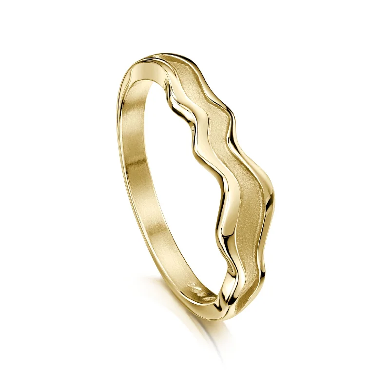 River Ripples Ring in 9ct Yellow Gold