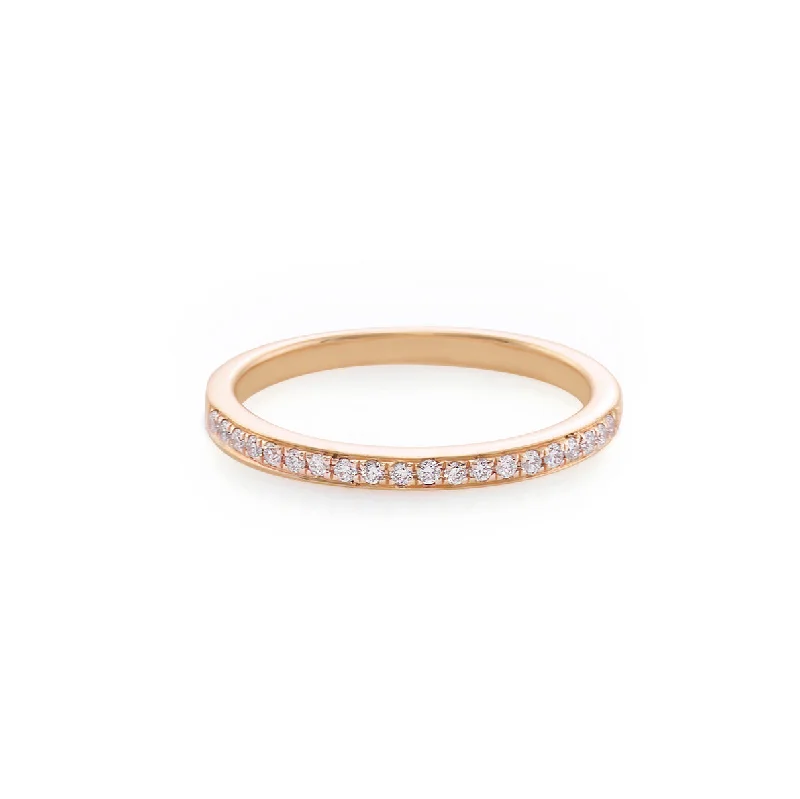 Thin Diamond Ring in Rose Gold