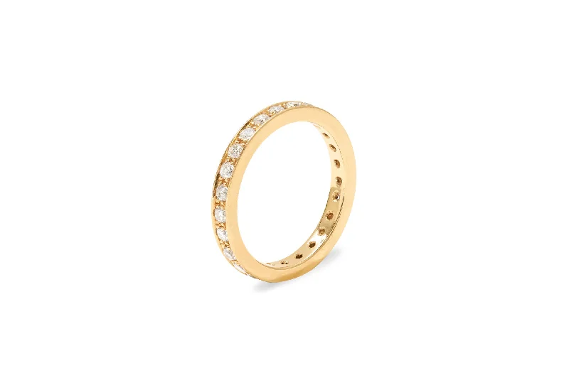 Amore The Eternity Bold 18K Gold Ring w. Diamonds