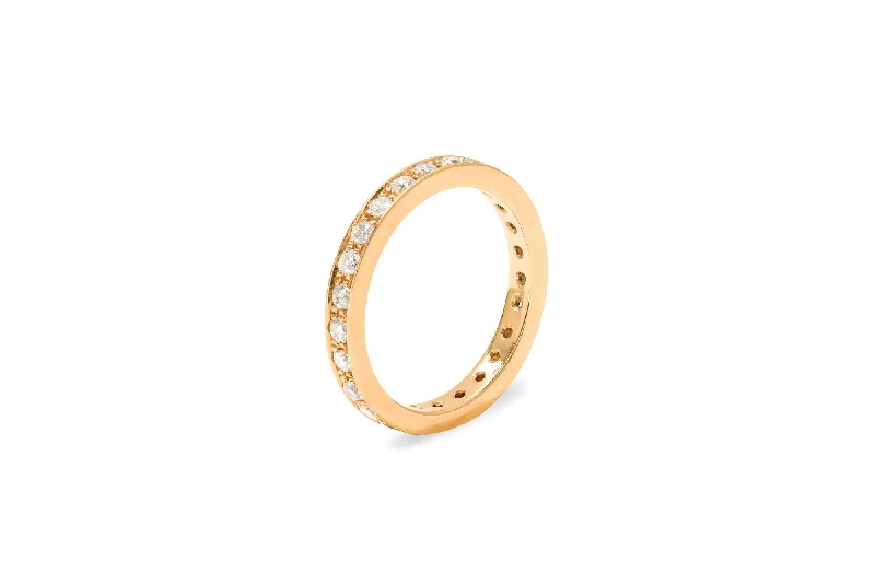 Amore The Eternity Bold 18K Rosegold Ring w. Diamonds