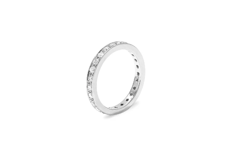 Amore The Eternity Bold 18K Whitegold Ring w. Diamonds