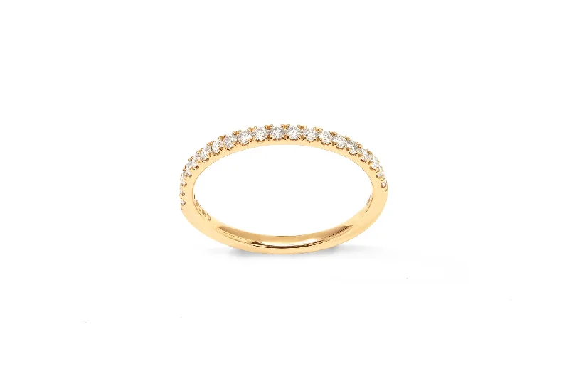 Amore The Eternity Classic Half 18K Gold Ring w. Diamonds