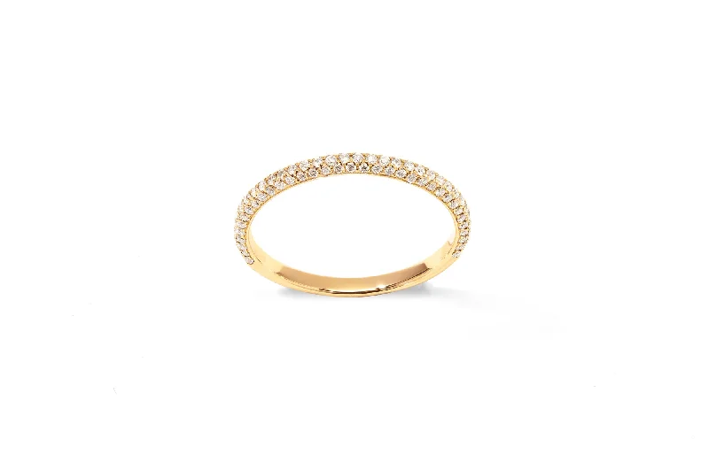 Amore The Luxury Half 18K Gold Ring w. Diamonds