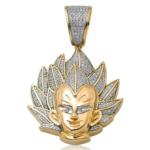 10KY 0.45CTW DIAMOND ANIME CHARACTER PENDANT