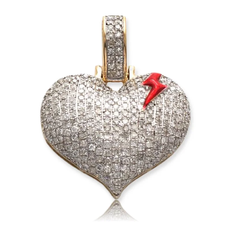 10KY 0.80CTW DIAMOND HEART PENDANT