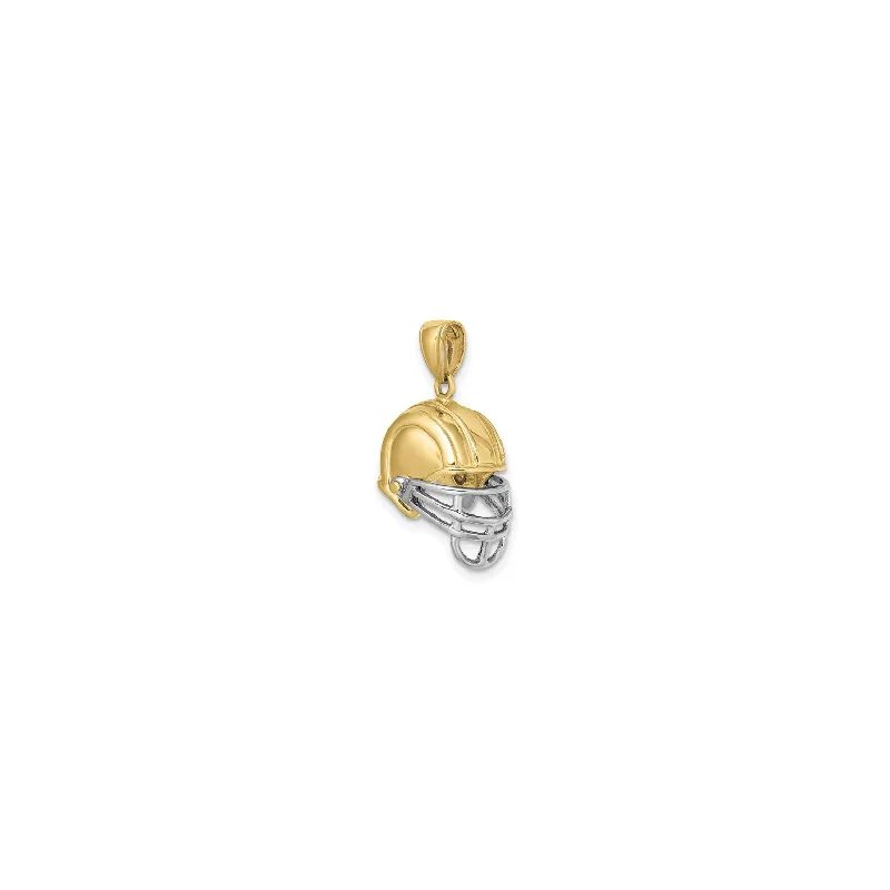 3-D American Football Helmet Pendant (14K)