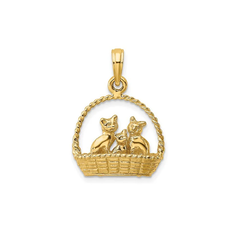 3D Casket Pendant (14K)