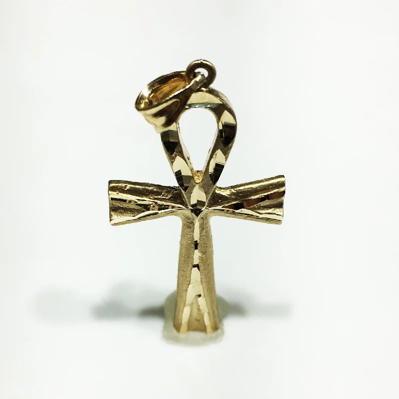 Ankh Pendant 14K (Diamond-Cut)