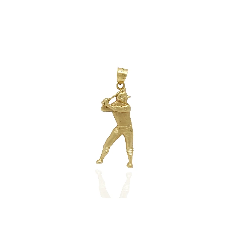 Baseball Batter Pendant (14K)