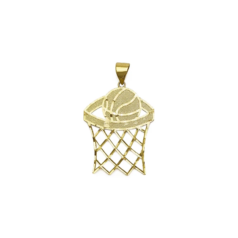 Basketball Hoop Pendant (14K)