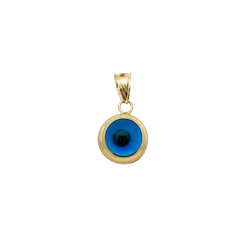 Bezel Evil Eye Pendant (14K)