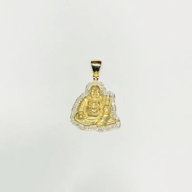 Buddha Diamond Outlined Pendant (14K)