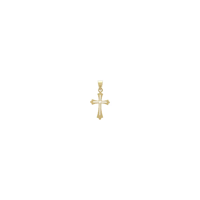 Contoured Patonce Cross Pendant (14K)