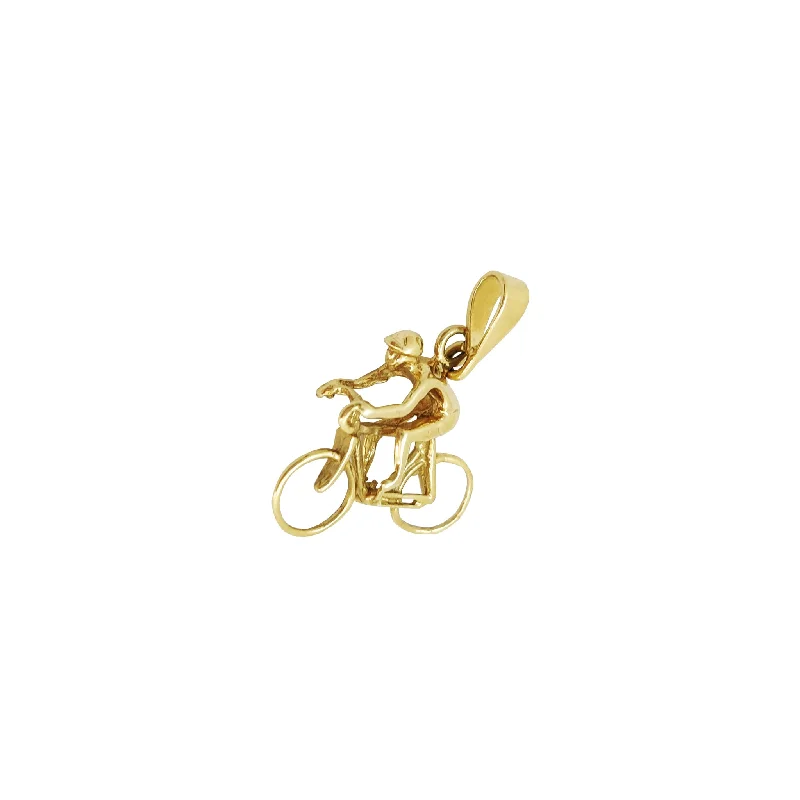 Cyclist Pendant (14K)