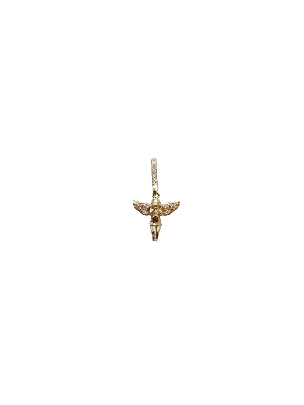 CZ Angel Pendant (14K)