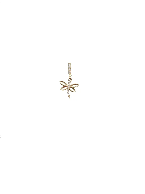 CZ Dragonfly Pendant (14k)