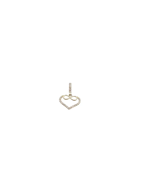 CZ Infinity Heart Pendant (14K)