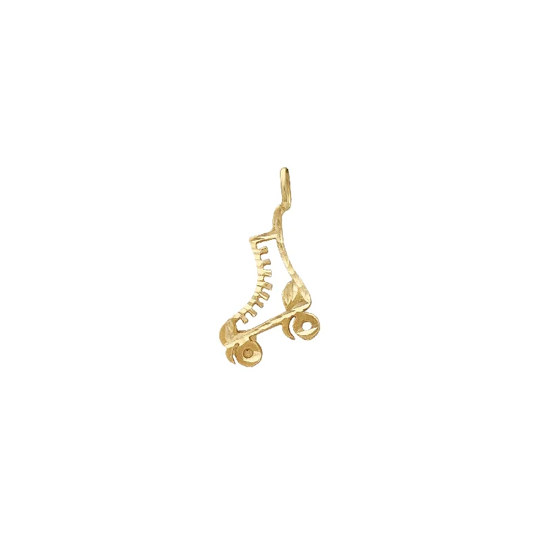 Diamond Cuts 2 Wheel Skates Pendant (14K)