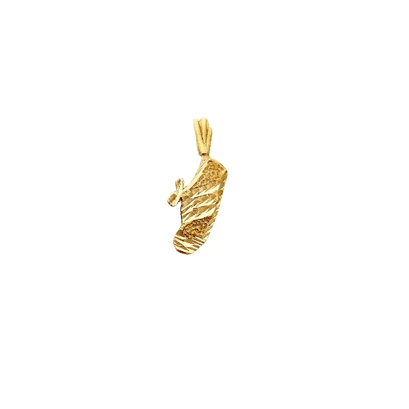 Diamond-Cut Moccasin Pendant (14K)