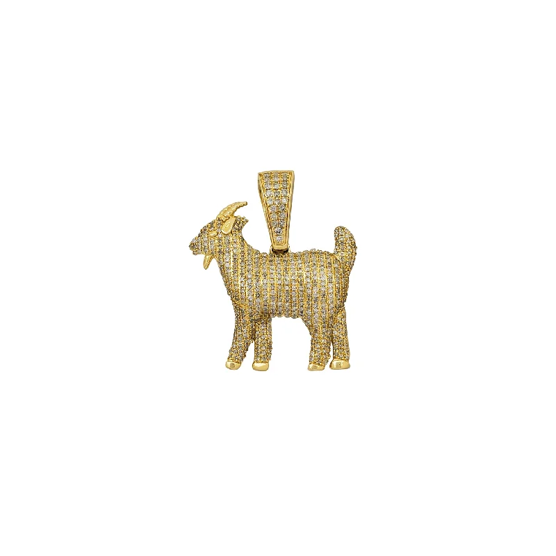 Diamond Goat Pendant (14K)