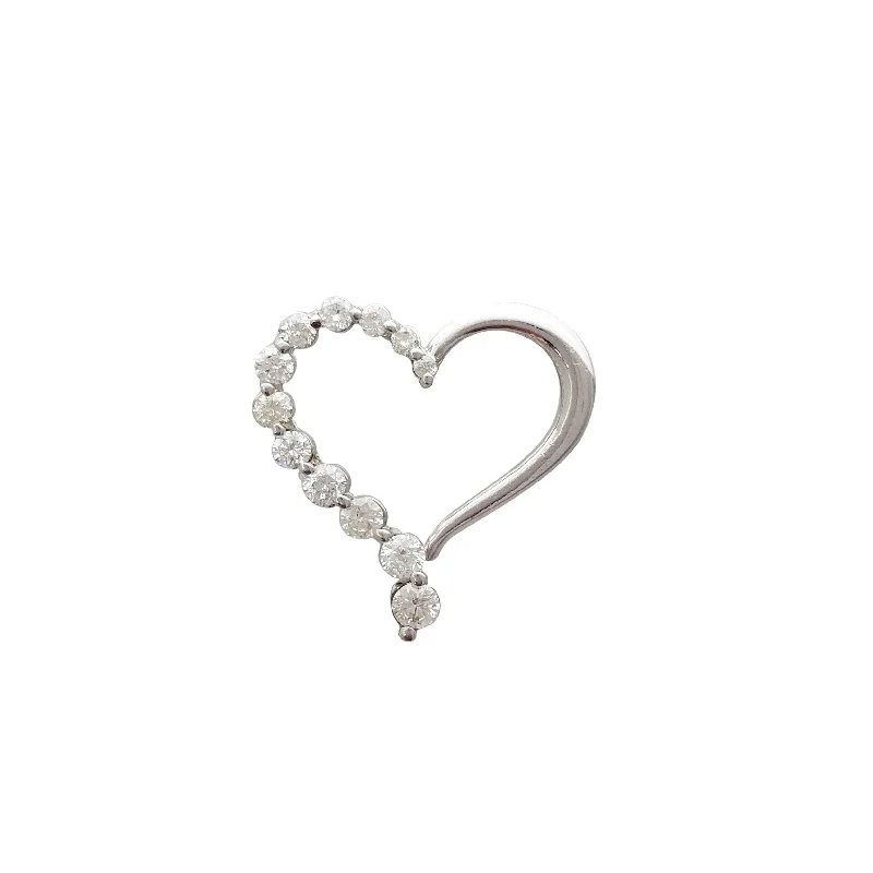 Diamond Outlined Heart Pendant (14K)