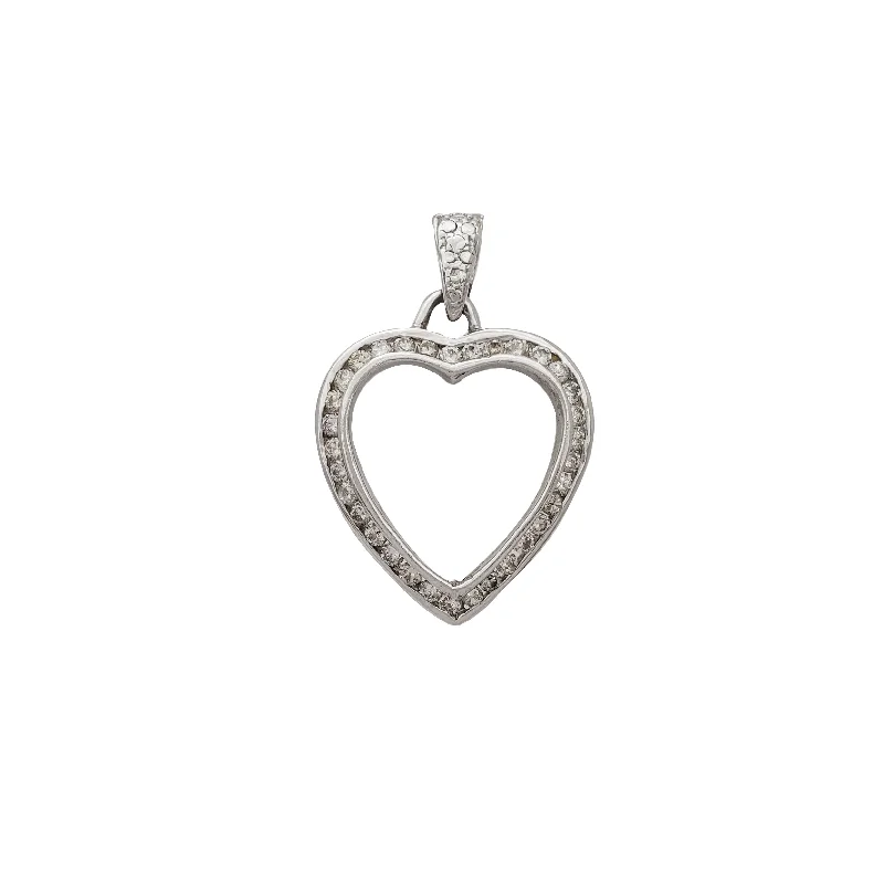 Diamond Outlined Heart Pendant (14K)