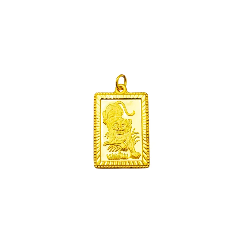 Framed Lucky Tiger Pendant (24K)