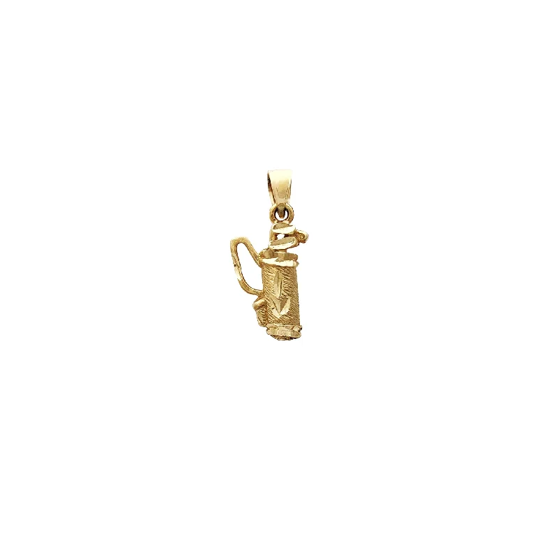 Golf Clubs & Carry Bag Pendant (14K)