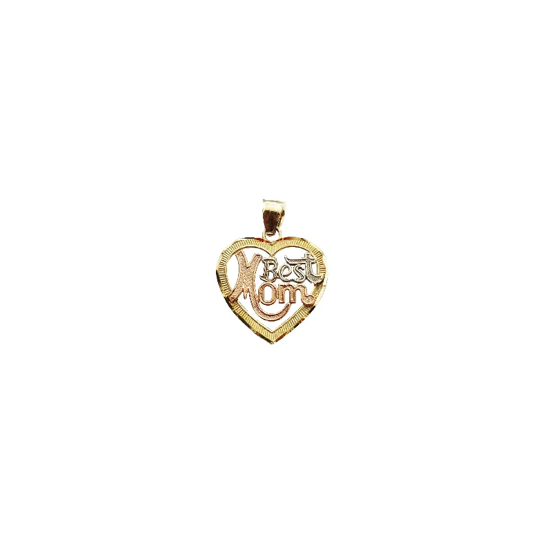 Heart Best Mom Pendant (14K)