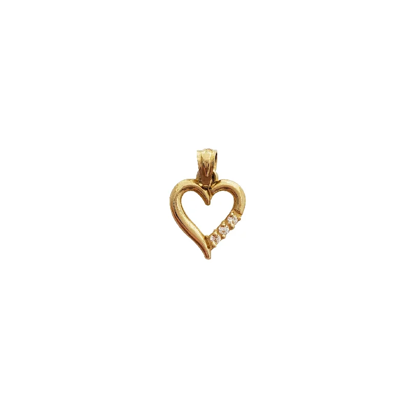 Heart Outline Pendant (14K)