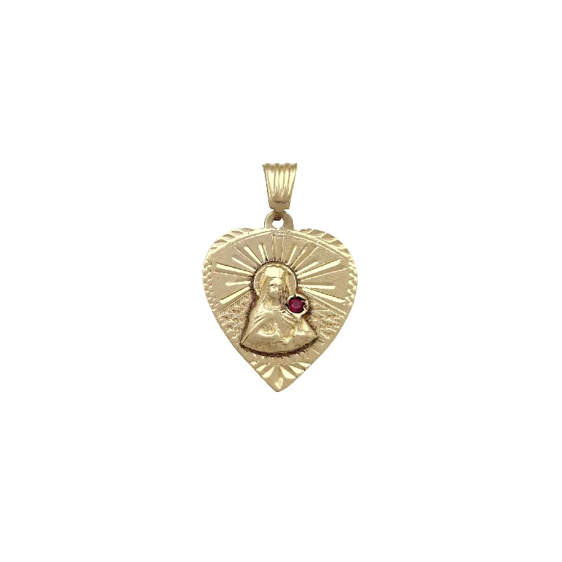 Heart Saint Barbara Pendant (14K)