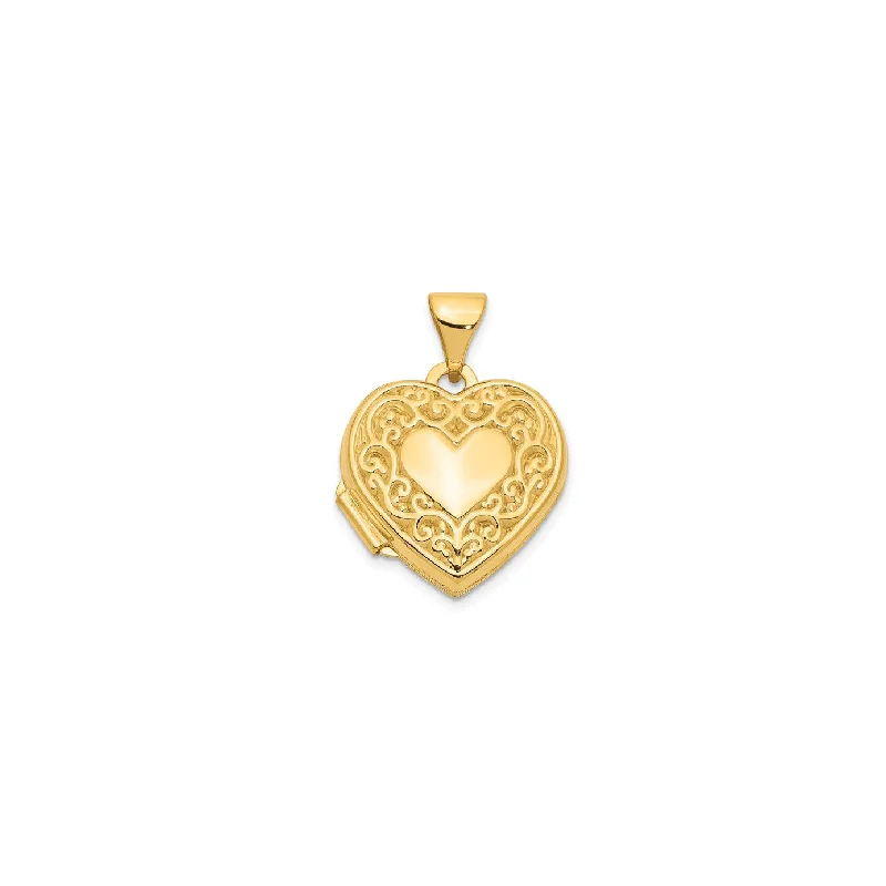 Heart Shape Locket Pendant (14K)