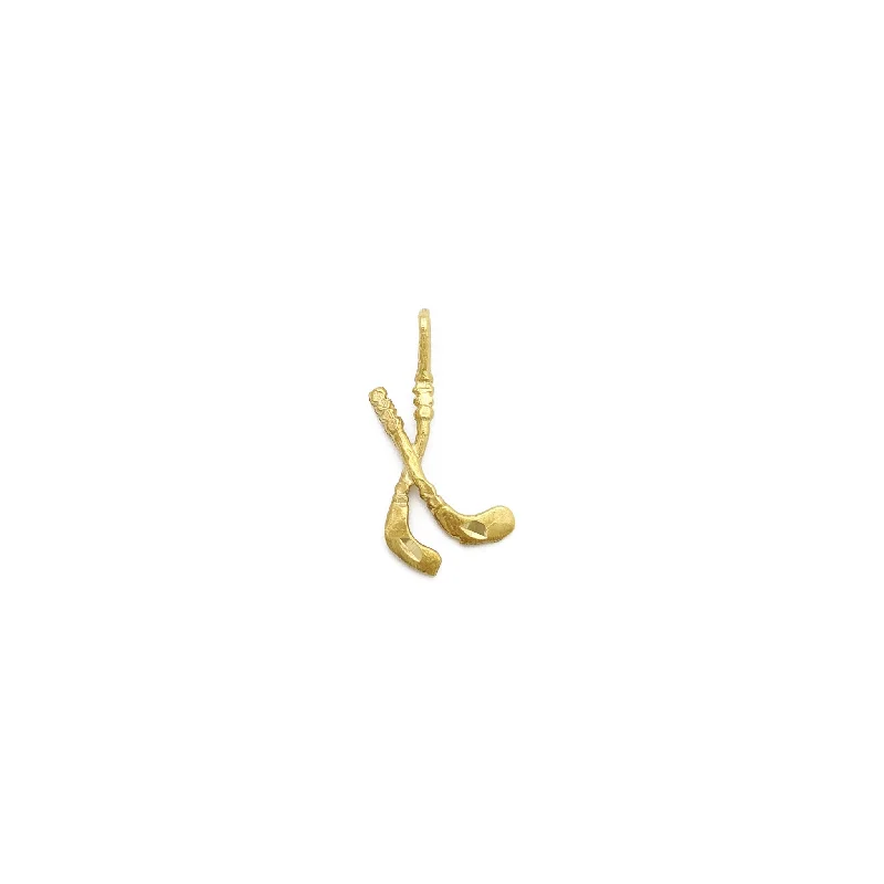 Hockey Sticks Pendant (14K)