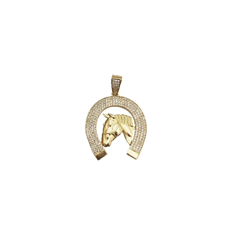 Ice-Out Horseshoe Pendant (14K)