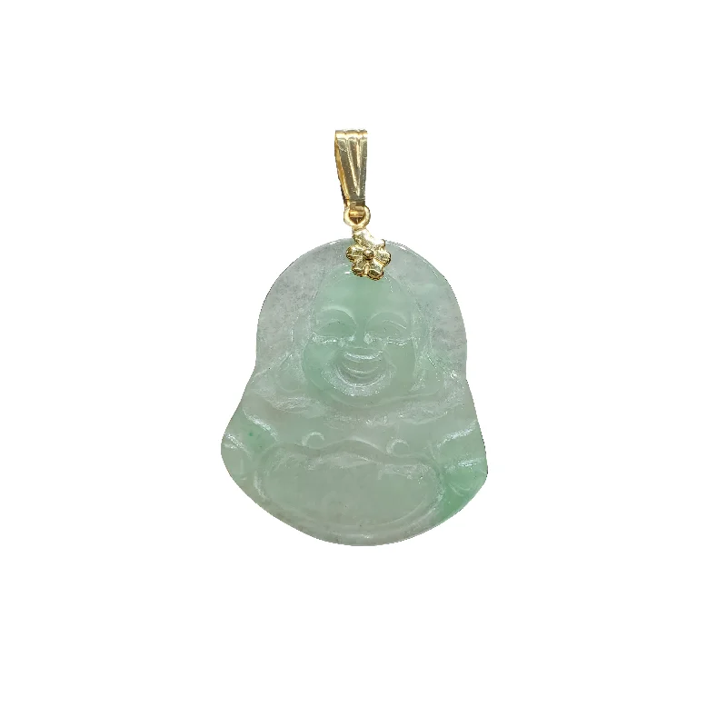 Jade Buddha Pendant (14K)