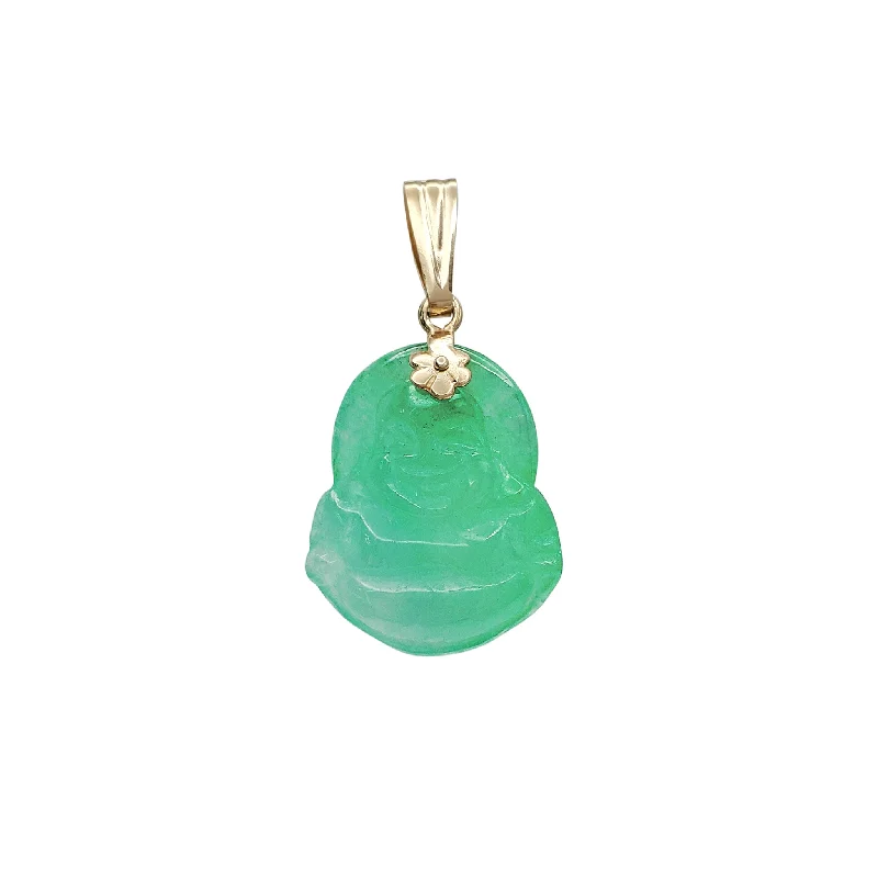 Jade Buddha Pendant (14K)