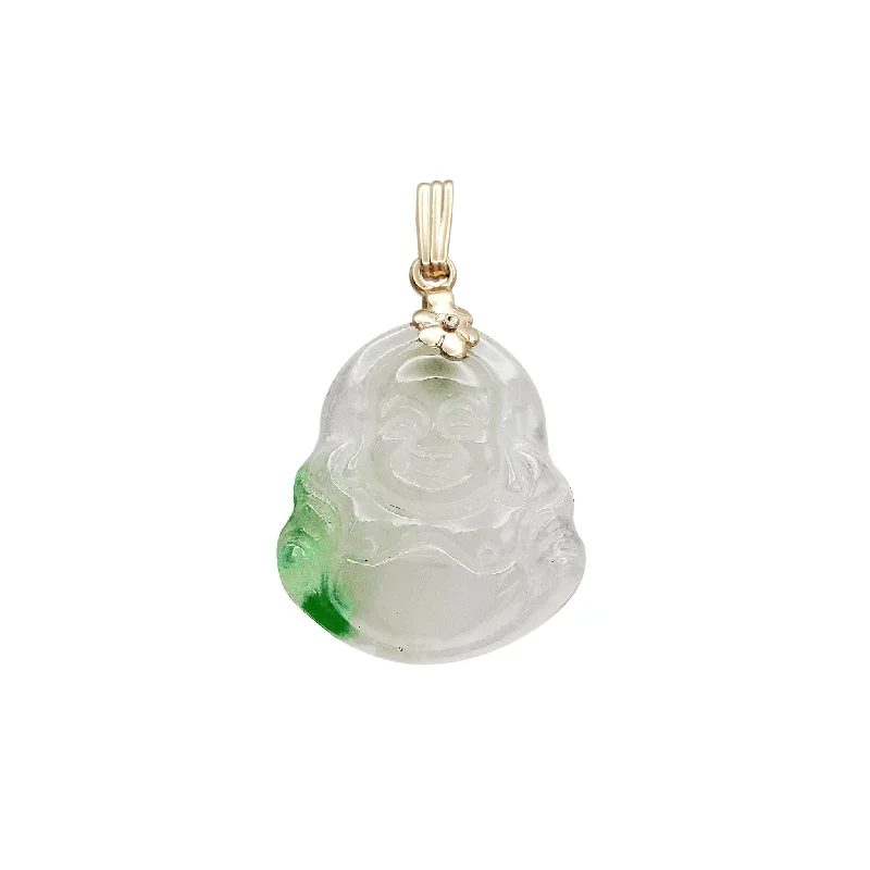 Jade Buddha Pendant (14K)