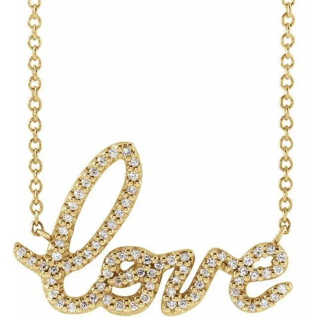 JDTKSP-87261 -Diamond Love Pendant with 18" Necklace