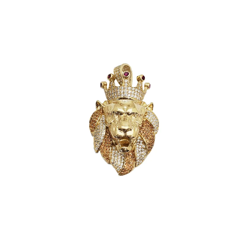 King Crown Lion Pendant (14K)