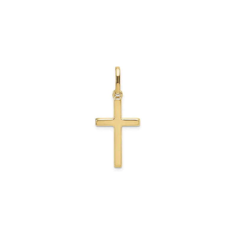 Lightweight Plain Cross Pendant (14K)