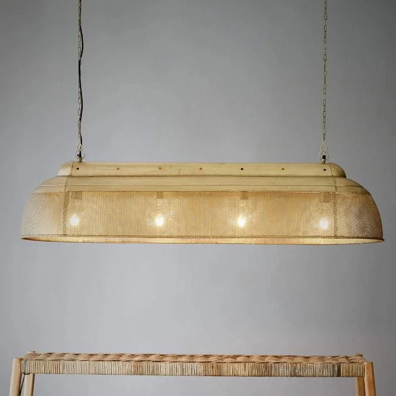 Long Iron Pendant Light