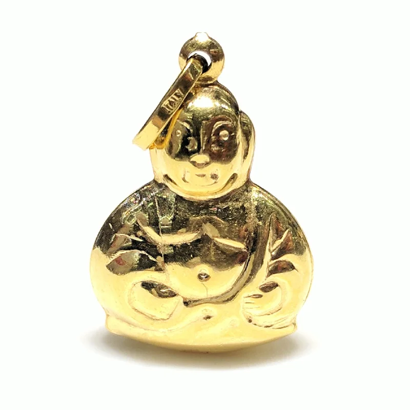 Mini Buddha Pendant 14K