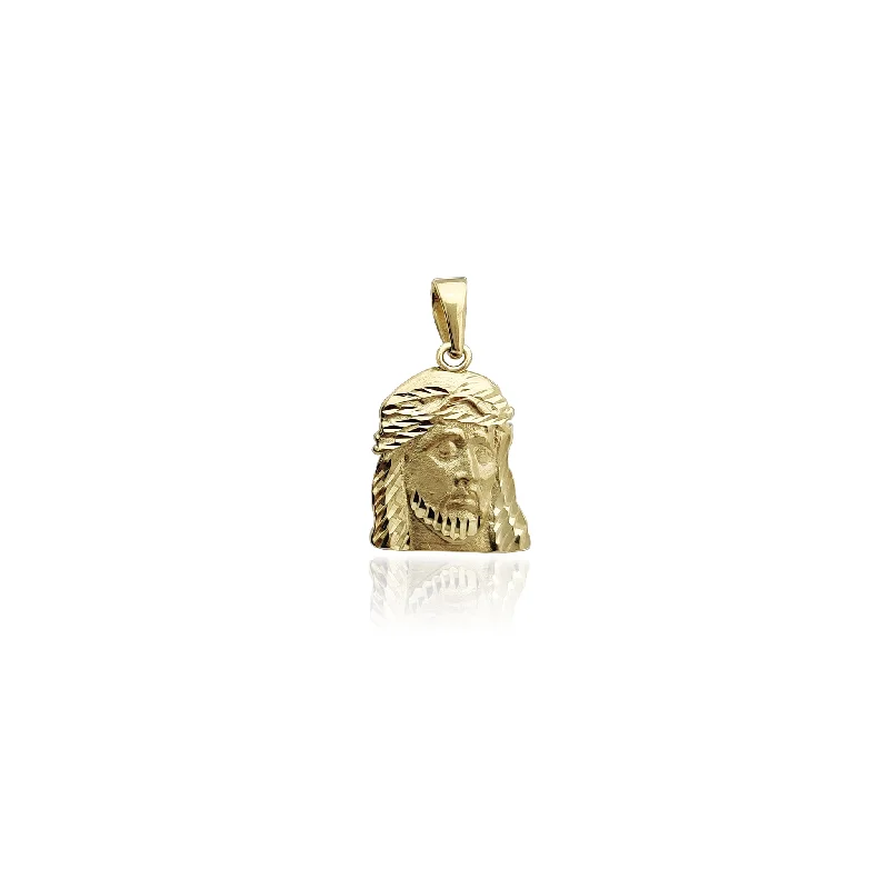 Miniature Jesus Head Pendant (14K)