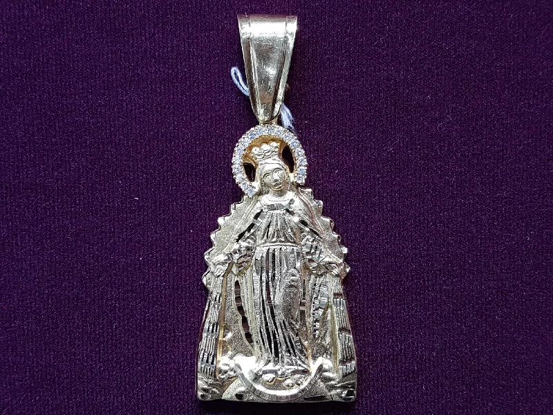 Miraculous "Milagrosa" Pendant CZ Halo (14K)