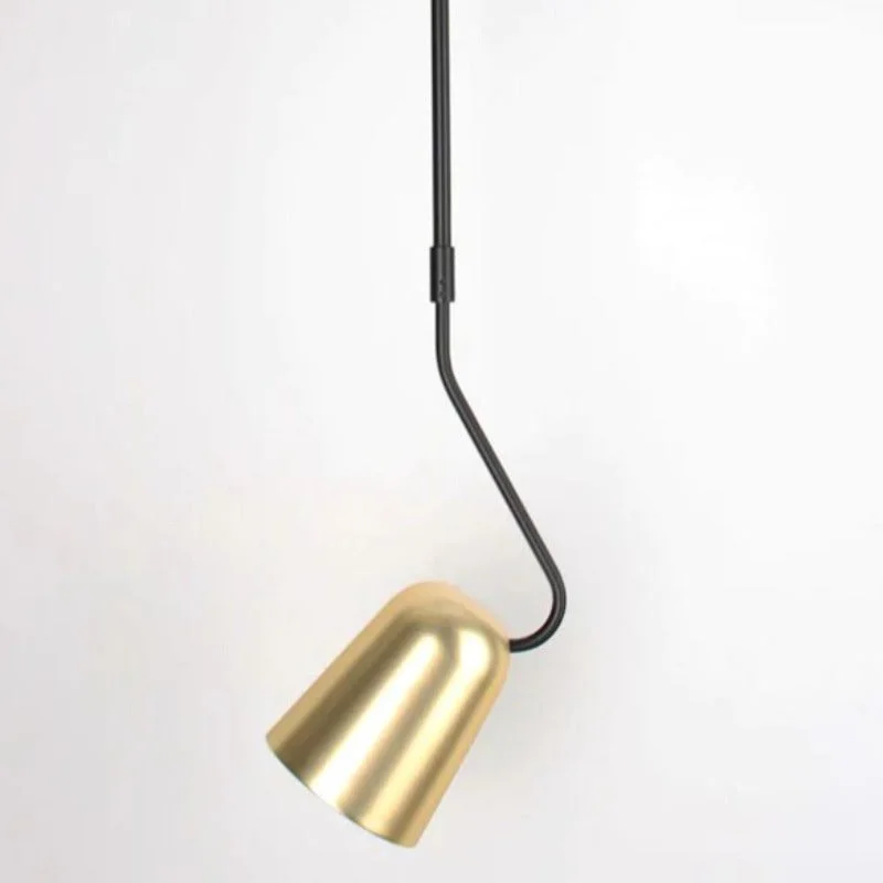 Brass Shade & Black Rod