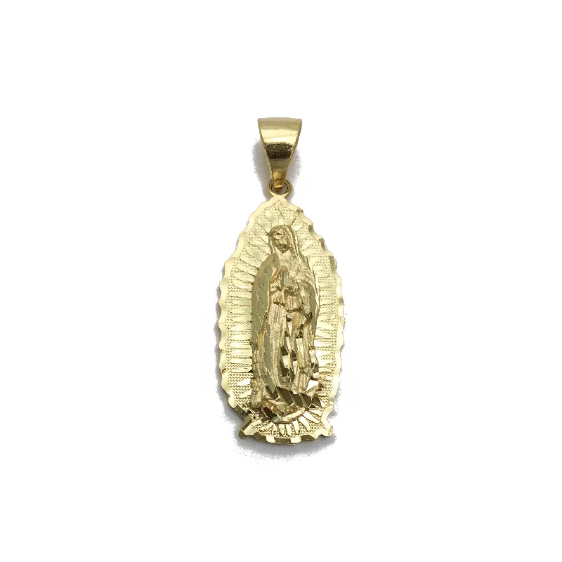 Our Lady of Guadalupe Diamond Cut Pendant (14K)