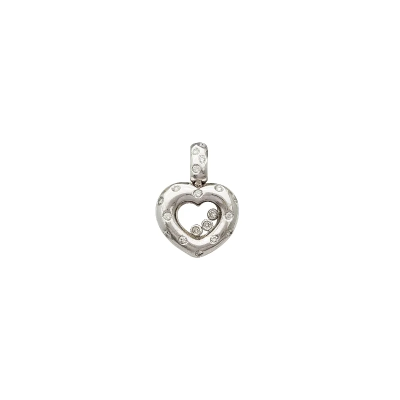 Pretzel Diamond Heart Pendant (14K)