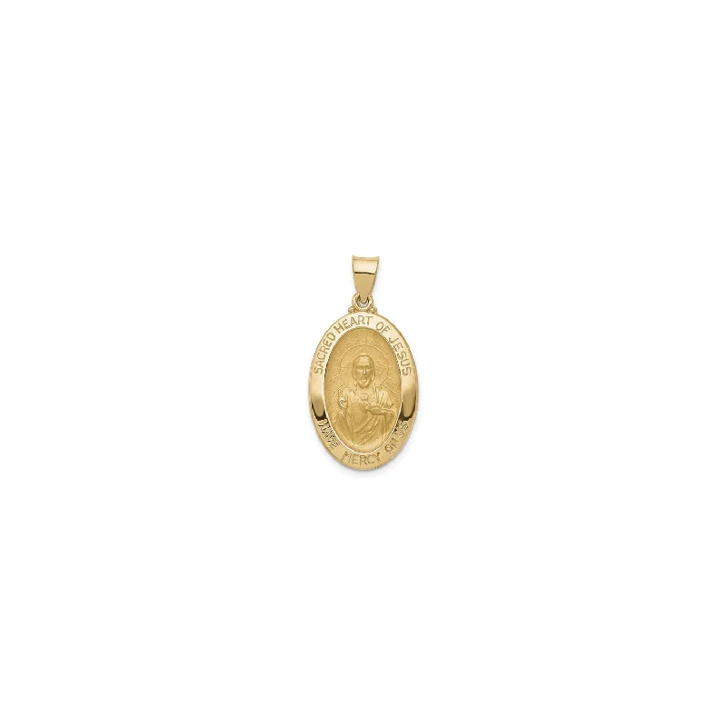 Sacred Heart of Jesus Oval Framed Medal (14K)